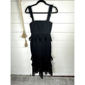 NWT (minor flaw) Revolve NBD Haze Midi Dress Black sz XS